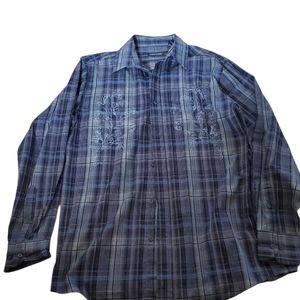 Michael  Brandon Plaid Men's shirt L